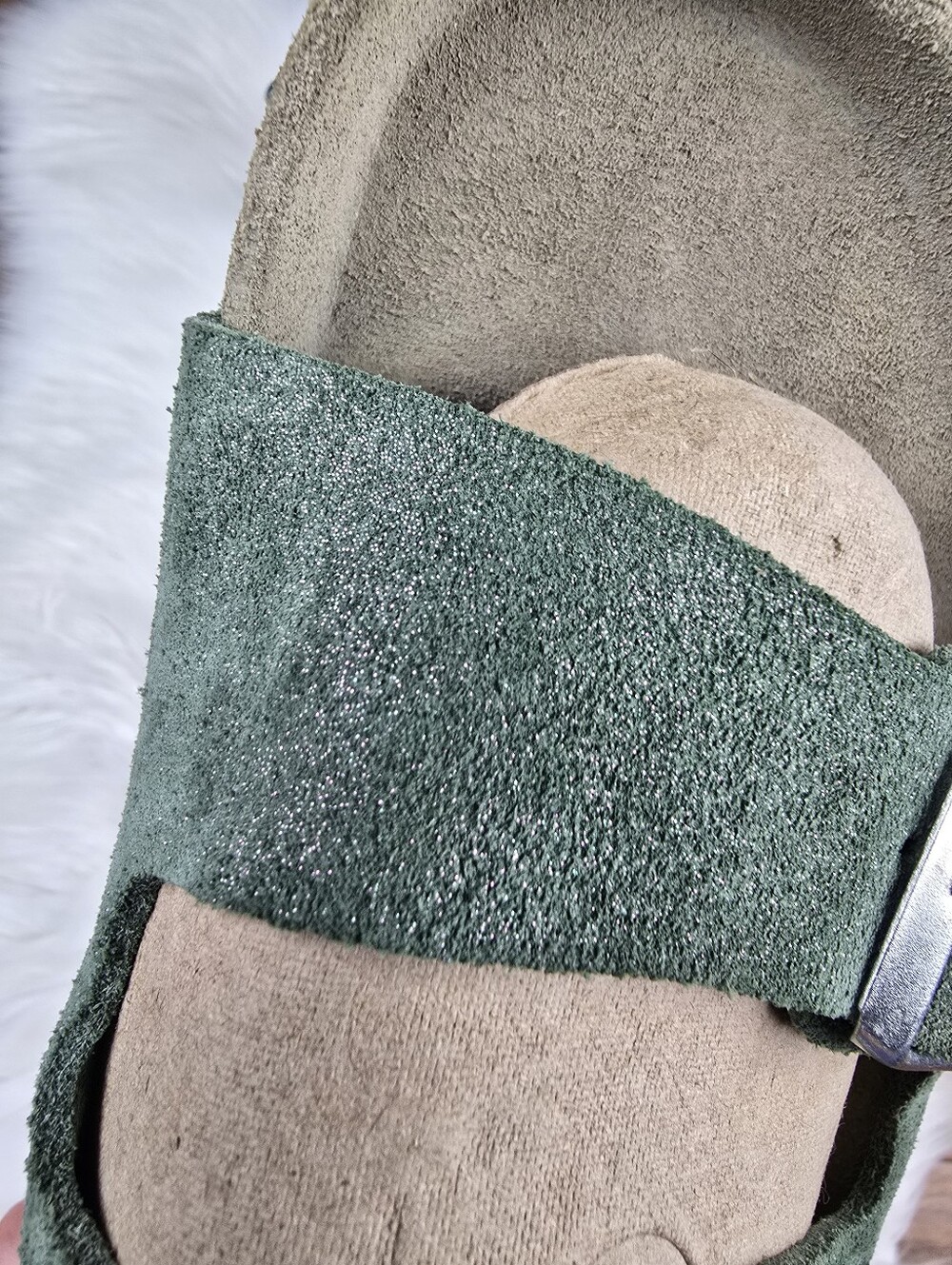 Birkenstock Arizona Shimmering Thyme Sandal Size 38 - Picture 7 of 14